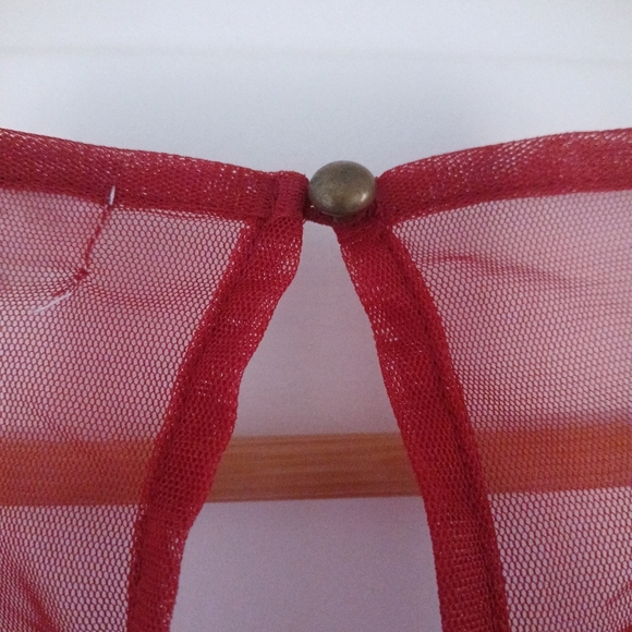 Coco + Jaimeson Embroidered Red Sheer Sleeveless Tank Top Electric Traveler - Picture 8 of 14